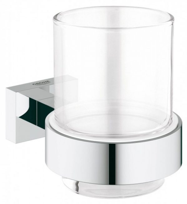 Porte Brosse à Dent Grohe Essentials Cube Verre avec support