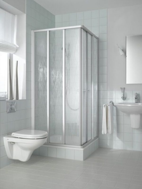 Porte de douche coulissante Kermi NOVA 2000 accès d’angle 3 volets Fontana