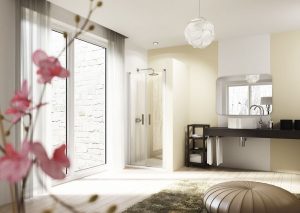 Porte de douche pivotante Hüppe Design elegance (8E1301)