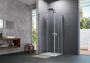 Porte de douche pliante Hüppe Design pure gauche (8P0801)