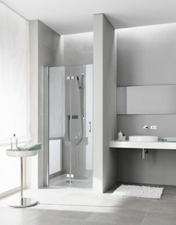 Porte de douche pliante Kermi DIGA gauche en niche