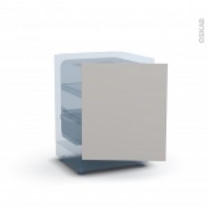 Porte Frigo Sous Plan Integrable N21 Ivia Gris L60 X H70 Cm