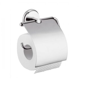 Porte Papier Toilette Hansgrohe Logis Chromé avec couvercle