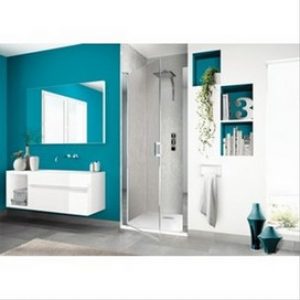 Porte pivotante sans seuil receveur 80 cm SMART – KINEDO