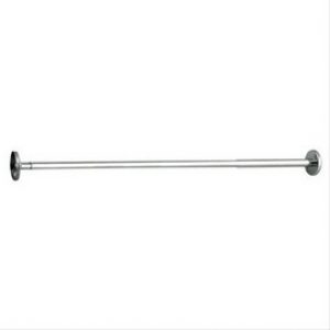Porte-rideau droit extensible en inox L=80 à 140cm Ø20mm