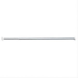 Porte-rideau droit téléscopique en alu poli L=123 à 216cm Ø20mm