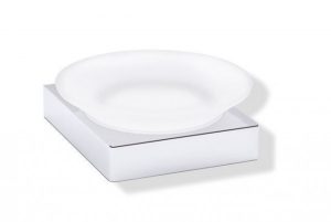 Porte Savon Douche Hewi System 100 Avec Support Chromé/Verre Satiné 100.02.11145