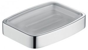 Porte Savon Keuco Elegance à poser avec coupelle en cristal mat