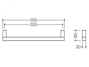 Porte Serviette Lavabo Hewi Chromé S01.10.100
