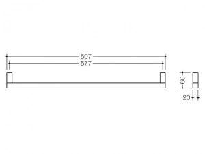 Porte Serviette Lavabo Hewi Chromé S01.10.101
