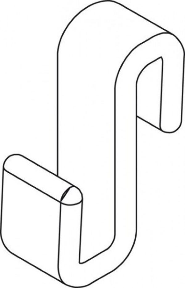 Porte Serviette Mural Kermi FILIA Crochet Transparent