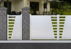 Portillon Aluminium Battant Los Angeles H 1,70 m Blanc