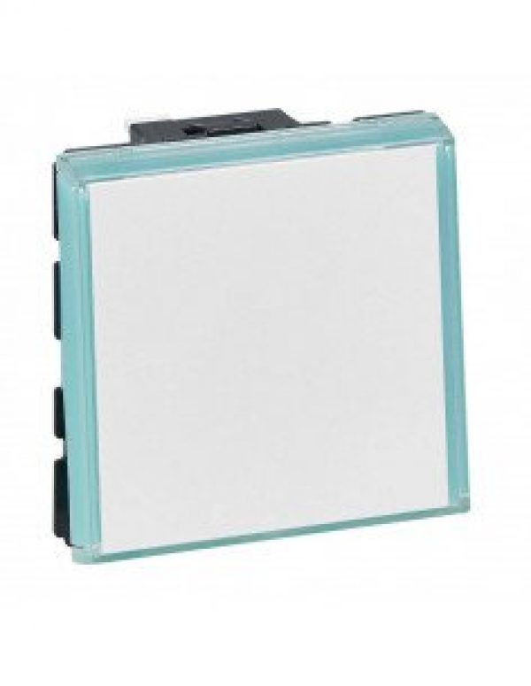 Poussoir  2 modules Mosaic porte etiquette blanc LEGRAND