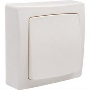 Poussoir 6 A Saillie complet Legrand 086006 blanc, contatc à fermeture (NO)