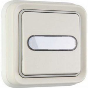 Poussoir inverseur lumineux Plexo complet encastré Legrand 069864