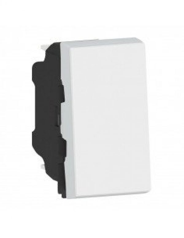 Poussoir Mosaic Easy-Led 6A 250V 1 module blanc LEGRAND
