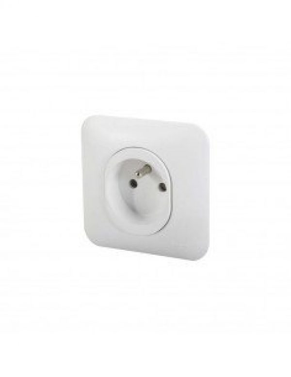 Prise de courant complet blanc SCHNEIDER Ovalis  2P+T auto avec…
