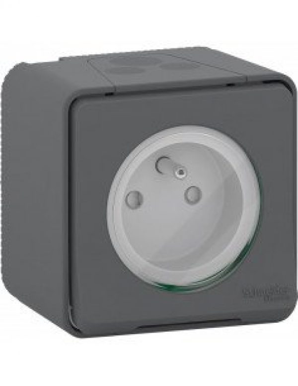 Prise de courant SCHNEIDER Mureva styl modèle 2P+T simple couleur…