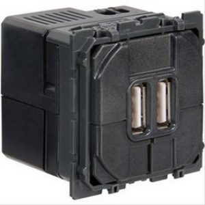 Prise double Céliane pour chargeur USB Legrand 067462