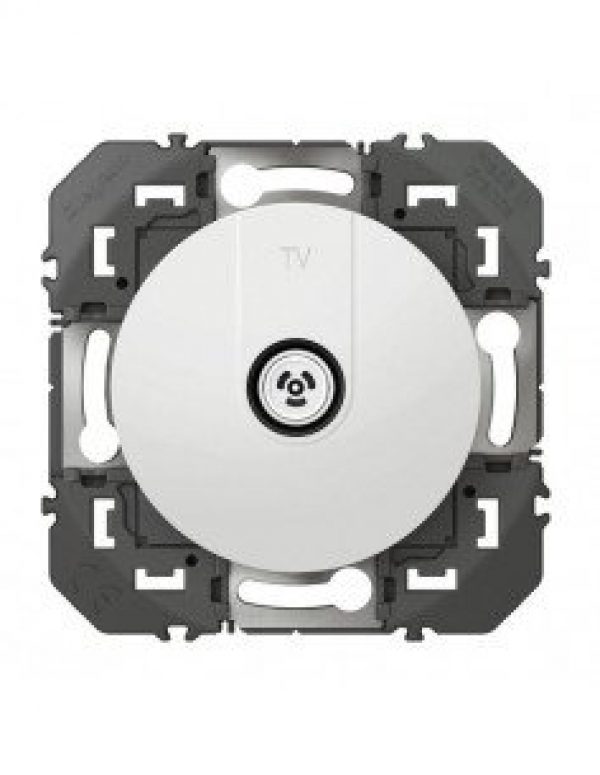 Prise TV simple étoile blindée Dooxie finition blanc LEGRAND