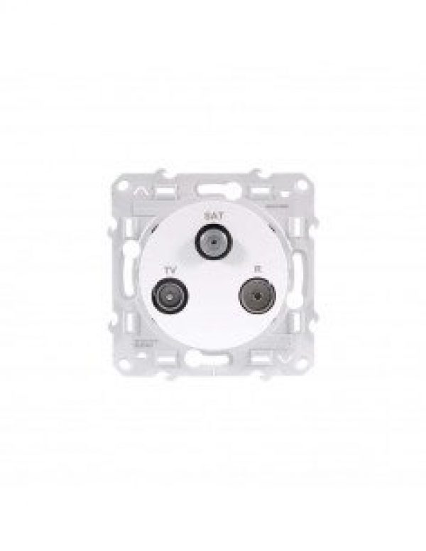 Prise TV/FM/satellite SCHNEIDER Odace blanc 1 entrée à vis  S526461