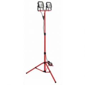 Projecteur LED de chantier extra plat double sur pied Luceco 2x20W – Luceco
