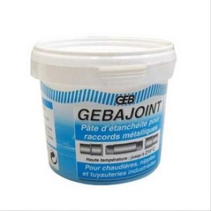 Pâte Gebajoint Pâte à joint beige pour filetés métalliques en chauffage nipples et tuyauteries industrielle 500g GEB – Geb