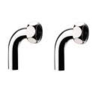 Raccord 2 pièces, coudé chromé 12×17/12 (La paire)