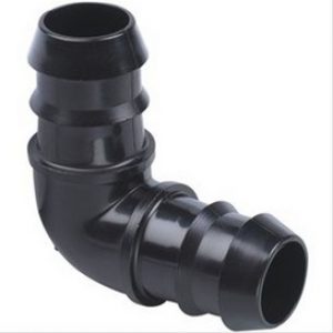 Raccord cannelés coude pour tube PE diam 13,5/16.