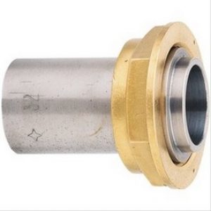 Raccord droit à joint plat, pour tube acier Ø27mm, écrou 6/20