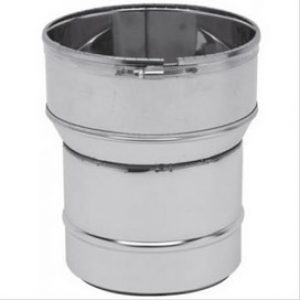 Raccord Inox poële/tubage flexible avec bague à griffes – Flex 180×186, Poële 180 M – TEN