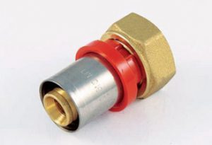 Raccord Multicouche à sertir ecrou tournant (TH) F3/8 »(12/17) Ø16  Le lot de 10