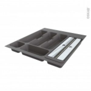 Range Couverts Pour Tiroir A L Anglaise L50 Cm Anthracite Porte Rouleau Sokleo