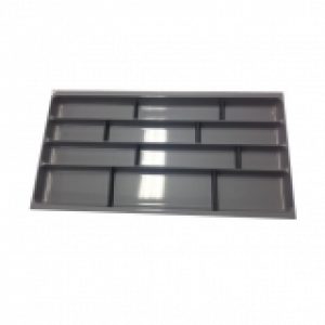Range Couverts Tiroir L100 Cm Anthracite Avec Separateurs Modulable Sokleo