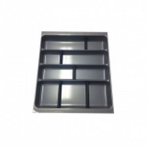 Range Couverts Tiroir L50 Cm Anthracite Avec Separateurs Modulable Sokleo