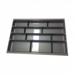 Range Couverts Tiroir L80 Cm Anthracite Avec Separateurs Modulable Sokleo