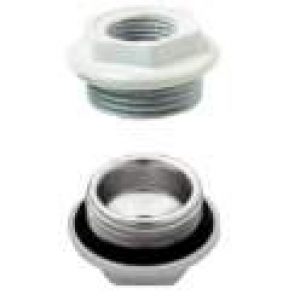 Réduction 1&Prime; 1/2, filetage gauche, blanc, avec joint