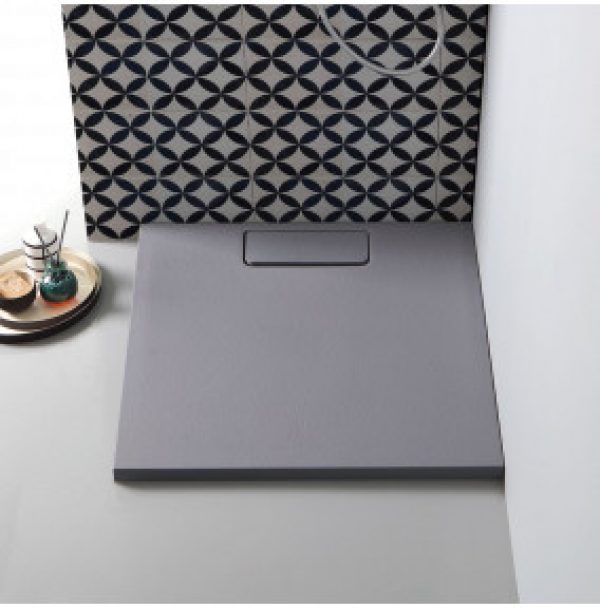 RECEVEUR DE DOUCHE ANTHRACITE 80X80 EN RÉSINE FINE | MART