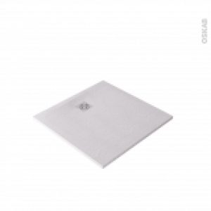 Receveur De Douche Extra Plat Bali Resine Carre 90X90 Cm Blanc