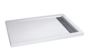 Receveur de douche extra plat en pierre solide (solid stone) 12090BW blanc brillant 120x90x4,5cm