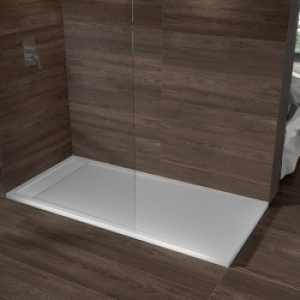 Receveur en solid surface – ép. 3 cm – 160 x 80 cm – blanc – Connect – LOMBARDI