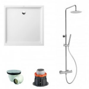 Receveur Villeroy et Boch avec colonne douche Paini
