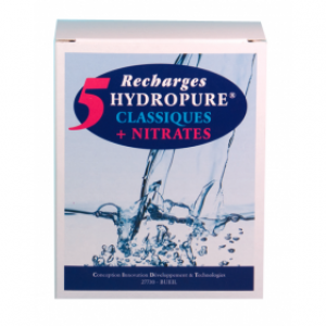 Recharges classiques et nitrates pour cartouche ronde ou ovale 125ml lot de 5 HYDROPURE