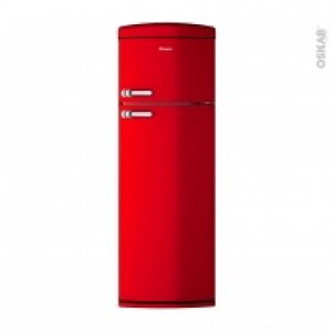 Refrigerateur Combine 304L Pose Libre 175Cm Rouge Candy Cvrds 6174Rh