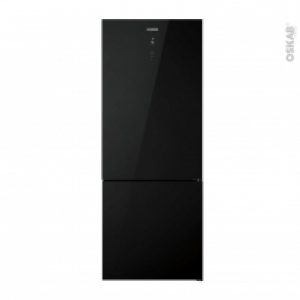 Refrigerateur Combine 432L Pose Libre 185Cm Verre Noir Rosieres Rmgn7184N