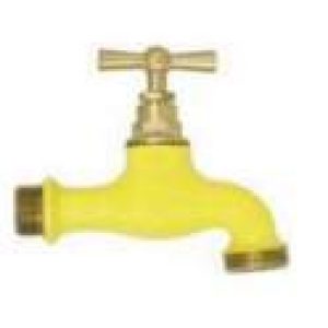 Robinet d&rsquo;arrosage bicolore Jaune, 15×21/20×27