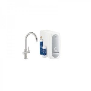 Robinet de cuisine Grohe filtrant Blue Home avec Kit de démarrage bec C