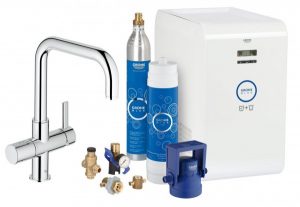Robinet de cuisine Grohe filtrant Blue Professional Kit démarrage réfrigérant pétillant