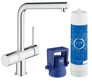 Robinet de cuisine Grohe filtrant Blue Pure Minta Chromé
