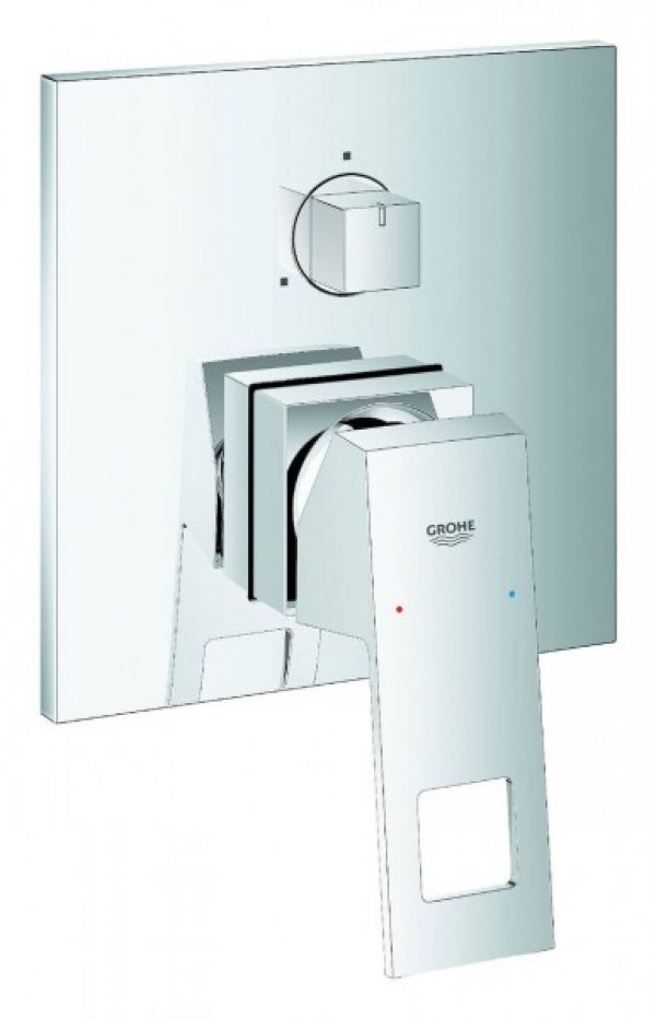 Robinet Encastrable Grohe Eurocube Monocommande Carré 3 Sorties Chromé